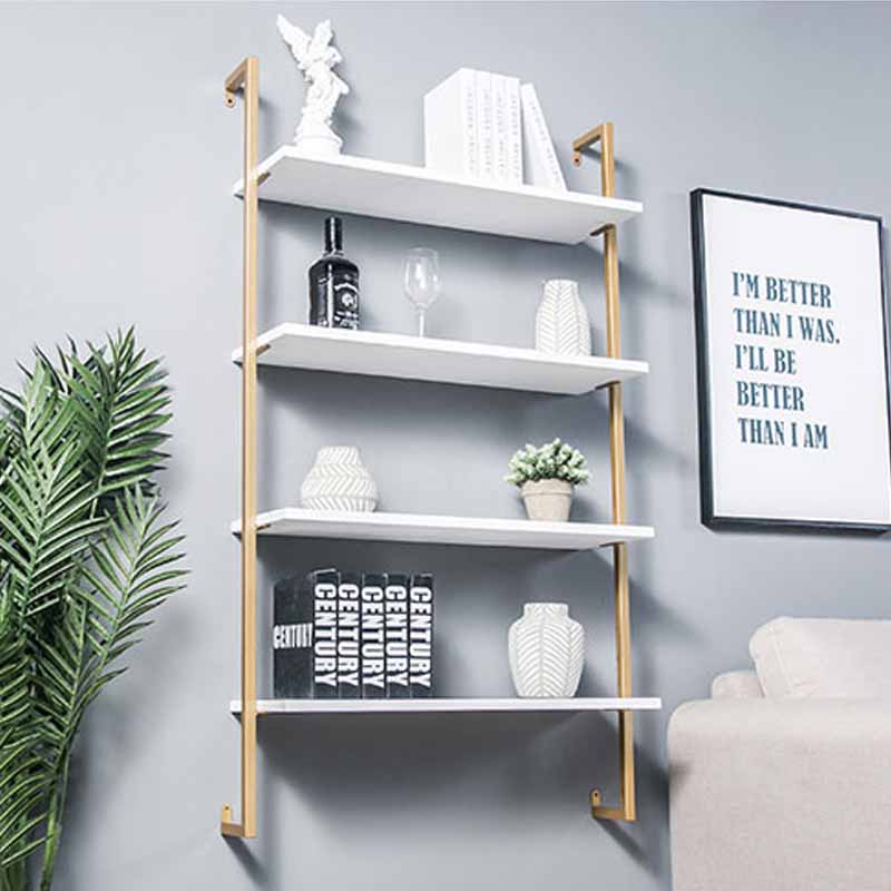 Contemporary Wall Unit Bookshelf with Iron Frame Manufactured Wood Shelf Clearhalo 'Bookcases' 'furn' 'furn_bookcases' 'Furniture' 'furniture_bookcases' 'kitchen' 'kitchen_bookcases' 'Living Room Furniture' 'Office Furniture' 4673810
