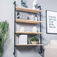 Contemporary Wall Unit Bookshelf with Iron Frame Manufactured Wood Shelf Clearhalo 'Bookcases' 'furn' 'furn_bookcases' 'Furniture' 'furniture_bookcases' 'kitchen' 'kitchen_bookcases' 'Living Room Furniture' 'Office Furniture' 4673811