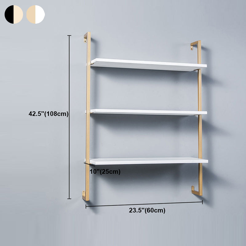 Contemporary Wall Unit Bookshelf with Iron Frame Manufactured Wood Shelf Clearhalo 'Bookcases' 'furn' 'furn_bookcases' 'Furniture' 'furniture_bookcases' 'kitchen' 'kitchen_bookcases' 'Living Room Furniture' 'Office Furniture' 4673830