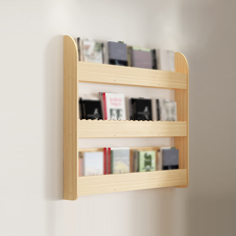 1/2/3/4-Shelf Modern Wall Unit Bookshelf Natural Pine Wood Bookshelf 39.4"L x 4.3"W x 36.2"H Clearhalo 'Bookcases' 'furn' 'furn_bookcases' 'Furniture' 'furniture_bookcases' 'kitchen' 'kitchen_bookcases' 'Living Room Furniture' 'Office Furniture' 4673850