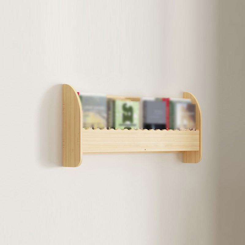 1/2/3/4-Shelf Modern Wall Unit Bookshelf Natural Pine Wood Bookshelf 31.5"L x 4.3"W x 12.6"H Clearhalo 'Bookcases' 'furn' 'furn_bookcases' 'Furniture' 'furniture_bookcases' 'kitchen' 'kitchen_bookcases' 'Living Room Furniture' 'Office Furniture' 4673852