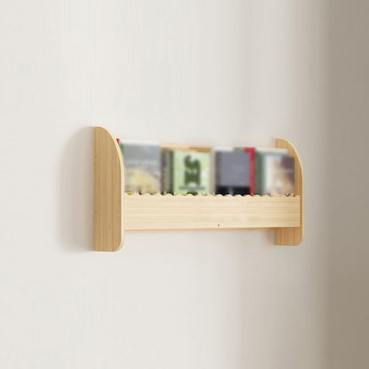 1/2/3/4-Shelf Modern Wall Unit Bookshelf Natural Pine Wood Bookshelf 31.5"L x 4.3"W x 12.6"H Clearhalo 'Bookcases' 'furn' 'furn_bookcases' 'Furniture' 'furniture_bookcases' 'kitchen' 'kitchen_bookcases' 'Living Room Furniture' 'Office Furniture' 4673852