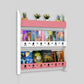 3-Shelf Wooden Floating Bookcase Contemporary Wall Mounted Bookshelf 31.5"L x 4.3"W x 36.2"H White-Pink Clearhalo 'Bookcases' 'furn' 'furn_bookcases' 'Furniture' 'furniture_bookcases' 'kitchen' 'kitchen_bookcases' 'Living Room Furniture' 'Office Furniture' 4673888