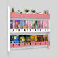 3-Shelf Wooden Floating Bookcase Contemporary Wall Mounted Bookshelf 39.4"L x 4.3"W x 36.2"H White-Pink Clearhalo 'Bookcases' 'furn' 'furn_bookcases' 'Furniture' 'furniture_bookcases' 'kitchen' 'kitchen_bookcases' 'Living Room Furniture' 'Office Furniture' 4673890
