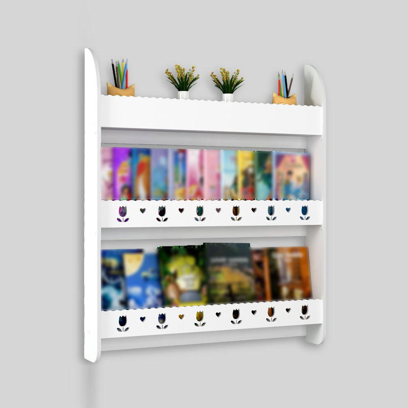 3-Shelf Wooden Floating Bookcase Contemporary Wall Mounted Bookshelf 31.5"L x 4.3"W x 36.2"H White Clearhalo 'Bookcases' 'furn' 'furn_bookcases' 'Furniture' 'furniture_bookcases' 'kitchen' 'kitchen_bookcases' 'Living Room Furniture' 'Office Furniture' 4673898