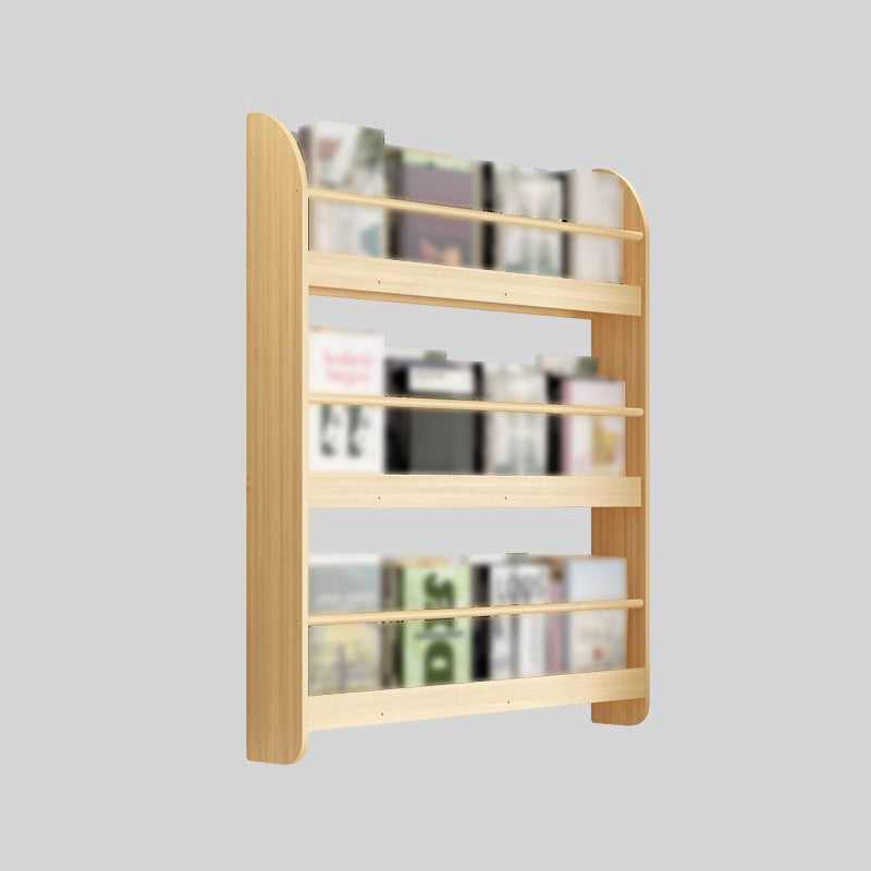 3-Shelf Wooden Floating Bookcase Contemporary Wall Mounted Bookshelf 31.5"L x 4.3"W x 36.2"H Natural Clearhalo 'Bookcases' 'furn' 'furn_bookcases' 'Furniture' 'furniture_bookcases' 'kitchen' 'kitchen_bookcases' 'Living Room Furniture' 'Office Furniture' 4673904