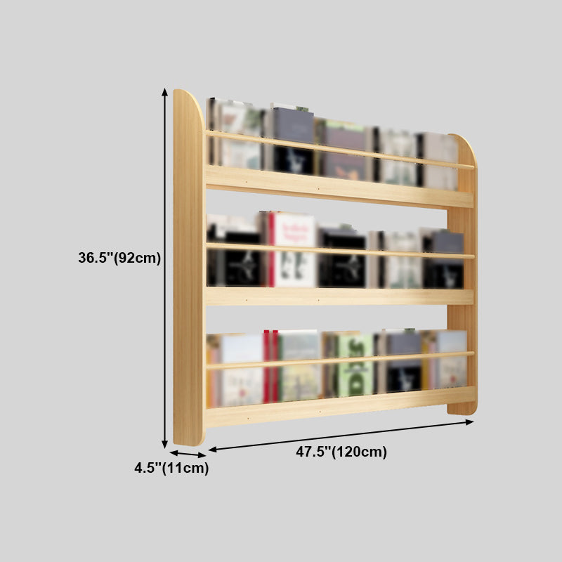 3-Shelf Wooden Floating Bookcase Contemporary Wall Mounted Bookshelf Clearhalo 'Bookcases' 'furn' 'furn_bookcases' 'Furniture' 'furniture_bookcases' 'kitchen' 'kitchen_bookcases' 'Living Room Furniture' 'Office Furniture' 4673907