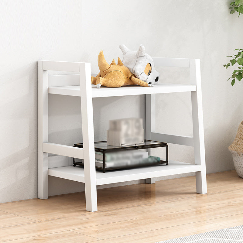 Contemporary Ladder Bookcase Wooden Open Back Bookshelf with Shelves for Home 19.7"L x 14.2"W x 23.2"H White Clearhalo 'Bookcases' 'furn' 'furn_bookcases' 'Furniture' 'furniture_bookcases' 'kitchen' 'kitchen_bookcases' 'Living Room Furniture' 'Office Furniture' 4673913