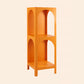 Modern Style Metal Bookshelf Closed Back Shelf Bookcase for Home 13.8"L x 13.8"W x 39.4"H Orange Clearhalo 'Bookcases' 'furn' 'furn_bookcases' 'Furniture' 'furniture_bookcases' 'kitchen' 'kitchen_bookcases' 'Living Room Furniture' 'Office Furniture' 4673948
