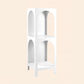 Modern Style Metal Bookshelf Closed Back Shelf Bookcase for Home 13.8"L x 13.8"W x 39.4"H White Clearhalo 'Bookcases' 'furn' 'furn_bookcases' 'Furniture' 'furniture_bookcases' 'kitchen' 'kitchen_bookcases' 'Living Room Furniture' 'Office Furniture' 4673954