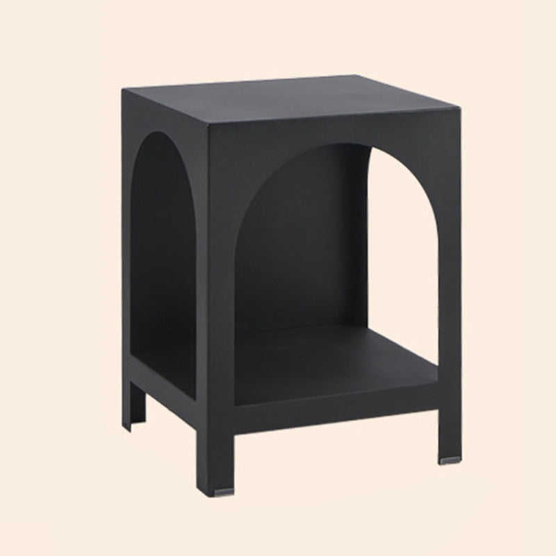 Modern Style Metal Bookshelf Closed Back Shelf Bookcase for Home 14"L x 14"W x 18.5"H Black Clearhalo 'Bookcases' 'furn' 'furn_bookcases' 'Furniture' 'furniture_bookcases' 'kitchen' 'kitchen_bookcases' 'Living Room Furniture' 'Office Furniture' 4673958