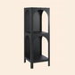 Modern Style Metal Bookshelf Closed Back Shelf Bookcase for Home 13.8"L x 13.8"W x 39.4"H Black Clearhalo 'Bookcases' 'furn' 'furn_bookcases' 'Furniture' 'furniture_bookcases' 'kitchen' 'kitchen_bookcases' 'Living Room Furniture' 'Office Furniture' 4673960