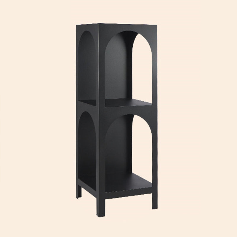 Modern Style Metal Bookshelf Closed Back Shelf Bookcase for Home 13.8"L x 13.8"W x 39.4"H Black Clearhalo 'Bookcases' 'furn' 'furn_bookcases' 'Furniture' 'furniture_bookcases' 'kitchen' 'kitchen_bookcases' 'Living Room Furniture' 'Office Furniture' 4673960