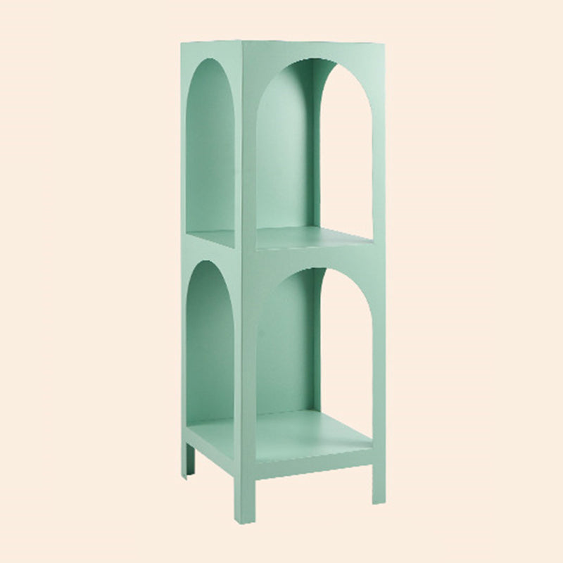 Modern Style Metal Bookshelf Closed Back Shelf Bookcase for Home 13.8"L x 13.8"W x 39.4"H Green Clearhalo 'Bookcases' 'furn' 'furn_bookcases' 'Furniture' 'furniture_bookcases' 'kitchen' 'kitchen_bookcases' 'Living Room Furniture' 'Office Furniture' 4673961