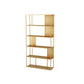 Modern Style 4-shelf Bookshelf Open Shelf Bookcase for Home Office Gold Clearhalo 'Bookcases' 'furn' 'furn_bookcases' 'Furniture' 'furniture_bookcases' 'kitchen' 'kitchen_bookcases' 'Living Room Furniture' 'Office Furniture' 4673992