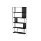Modern Style 4-shelf Bookshelf Open Shelf Bookcase for Home Office Black Clearhalo 'Bookcases' 'furn' 'furn_bookcases' 'Furniture' 'furniture_bookcases' 'kitchen' 'kitchen_bookcases' 'Living Room Furniture' 'Office Furniture' 4673996
