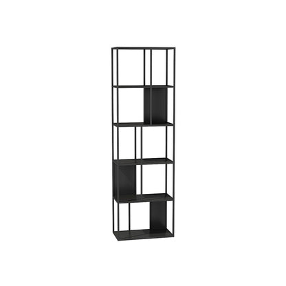 Modern Style 4-shelf Bookshelf Open Shelf Bookcase for Home Office 23.6"L x 11.8"W x 70.9"H Black Clearhalo 'Bookcases' 'furn' 'furn_bookcases' 'Furniture' 'furniture_bookcases' 'kitchen' 'kitchen_bookcases' 'Living Room Furniture' 'Office Furniture' 4673997
