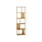 Modern Style 4-shelf Bookshelf Open Shelf Bookcase for Home Office 23.6"L x 11.8"W x 70.9"H Gold Clearhalo 'Bookcases' 'furn' 'furn_bookcases' 'Furniture' 'furniture_bookcases' 'kitchen' 'kitchen_bookcases' 'Living Room Furniture' 'Office Furniture' 4673998