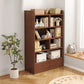 Modern Standard Bookcase Shelves Closed Back Bookshelf with Drawer in Engineered Wood 32.3"L x 9.4"W x 59.4"H Brown Clearhalo 'Bookcases' 'furn' 'furn_bookcases' 'Furniture' 'furniture_bookcases' 'kitchen' 'kitchen_bookcases' 'Living Room Furniture' 'Office Furniture' 4674007
