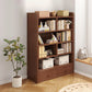 Modern Standard Bookcase Shelves Closed Back Bookshelf with Drawer in Engineered Wood 40.2"L x 9.4"W x 59.4"H Brown Clearhalo 'Bookcases' 'furn' 'furn_bookcases' 'Furniture' 'furniture_bookcases' 'kitchen' 'kitchen_bookcases' 'Living Room Furniture' 'Office Furniture' 4674015