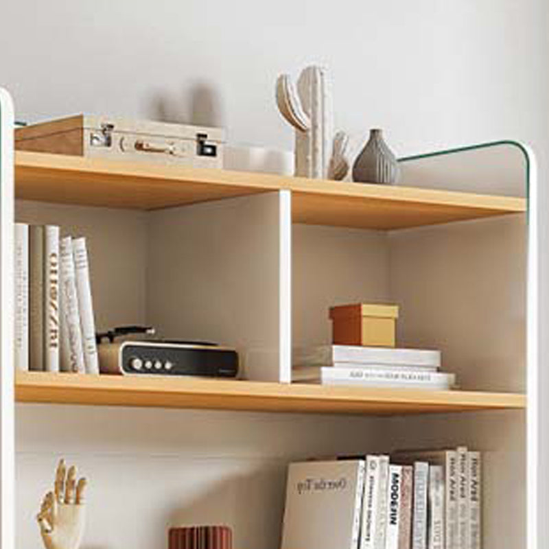 Modern Standard Bookcase Shelves Closed Back Bookshelf with Drawer in Engineered Wood Clearhalo 'Bookcases' 'furn' 'furn_bookcases' 'Furniture' 'furniture_bookcases' 'kitchen' 'kitchen_bookcases' 'Living Room Furniture' 'Office Furniture' 4674016