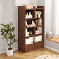 Modern Standard Bookcase Shelves Closed Back Bookshelf with Drawer in Engineered Wood 24.4"L x 9.4"W x 59.4"H Brown Clearhalo 'Bookcases' 'furn' 'furn_bookcases' 'Furniture' 'furniture_bookcases' 'kitchen' 'kitchen_bookcases' 'Living Room Furniture' 'Office Furniture' 4674024