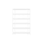 Modern Style Metal Bookshelf Open Etagere Shelf Bookcase for Home 47.2"L x 12.6"W x 73.6"H White Clearhalo 'Bookcases' 'furn' 'furn_bookcases' 'Furniture' 'furniture_bookcases' 'kitchen' 'kitchen_bookcases' 'Living Room Furniture' 'Office Furniture' 4674046