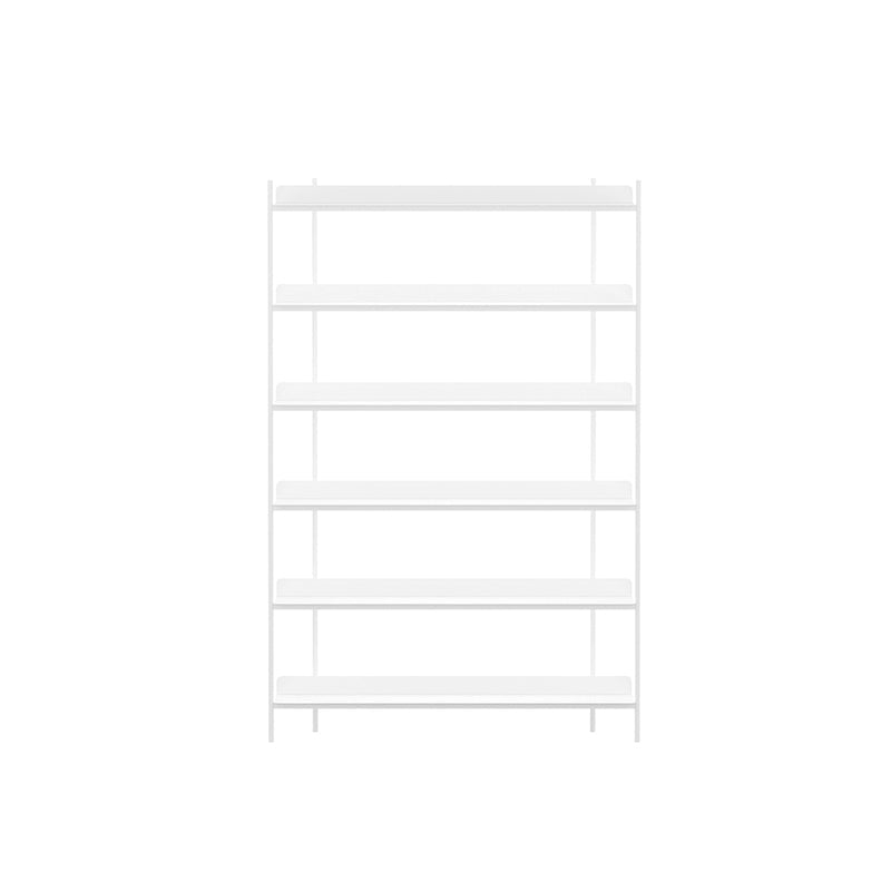 Modern Style Metal Bookshelf Open Etagere Shelf Bookcase for Home 47.2"L x 12.6"W x 73.6"H White Clearhalo 'Bookcases' 'furn' 'furn_bookcases' 'Furniture' 'furniture_bookcases' 'kitchen' 'kitchen_bookcases' 'Living Room Furniture' 'Office Furniture' 4674046