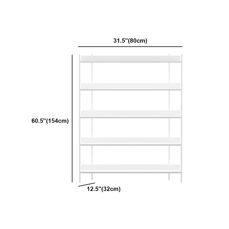 Modern Style Metal Bookshelf Open Etagere Shelf Bookcase for Home Clearhalo 'Bookcases' 'furn' 'furn_bookcases' 'Furniture' 'furniture_bookcases' 'kitchen' 'kitchen_bookcases' 'Living Room Furniture' 'Office Furniture' 4674066