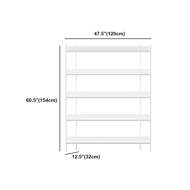 Modern Style Metal Bookshelf Open Etagere Shelf Bookcase for Home Clearhalo 'Bookcases' 'furn' 'furn_bookcases' 'Furniture' 'furniture_bookcases' 'kitchen' 'kitchen_bookcases' 'Living Room Furniture' 'Office Furniture' 4674068