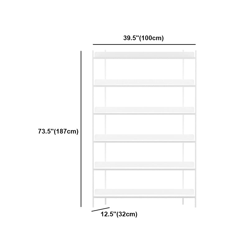 Modern Style Metal Bookshelf Open Etagere Shelf Bookcase for Home Clearhalo 'Bookcases' 'furn' 'furn_bookcases' 'Furniture' 'furniture_bookcases' 'kitchen' 'kitchen_bookcases' 'Living Room Furniture' 'Office Furniture' 4674069