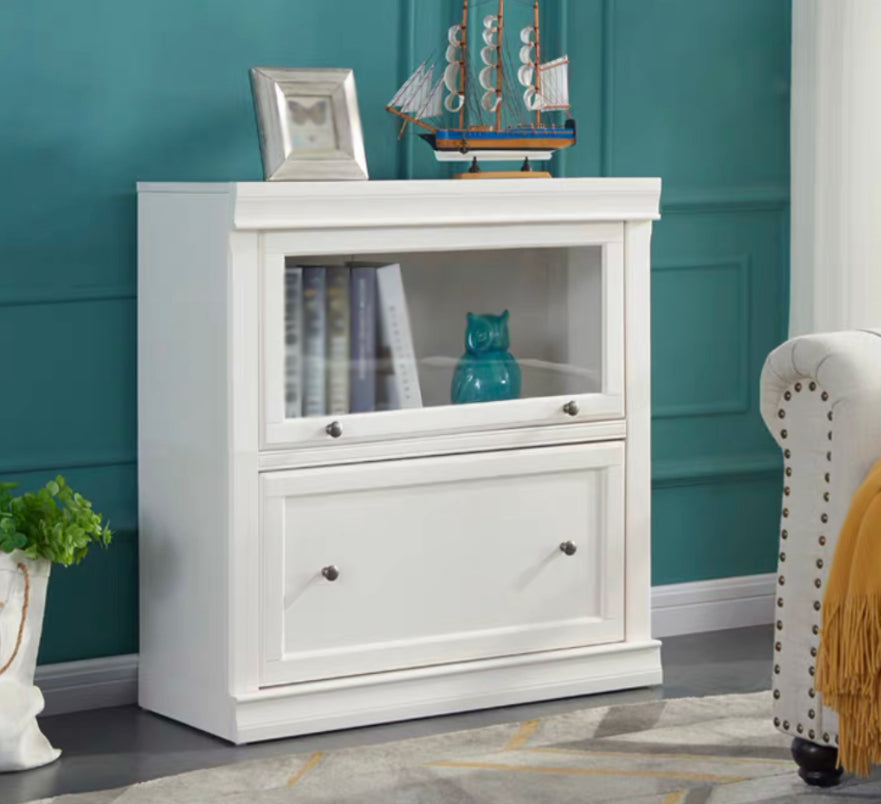 Wooden Barrister Bookcase Contemporary Closed Back Bookcase With Drawer Clearhalo 'Bookcases' 'furn' 'furn_bookcases' 'Furniture' 'furniture_bookcases' 'kitchen' 'kitchen_bookcases' 'Living Room Furniture' 'Office Furniture' 4674072