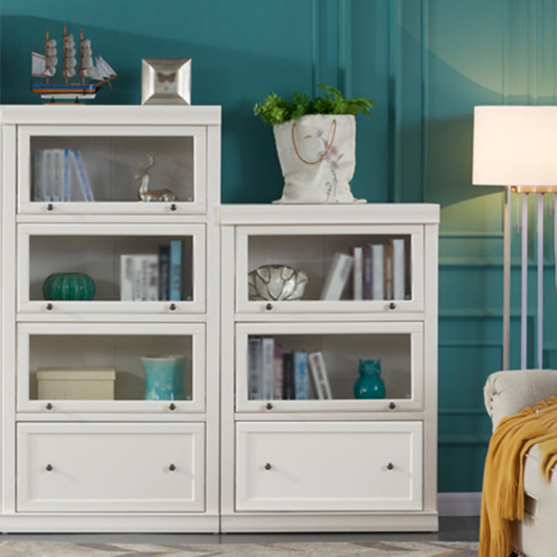 Wooden Barrister Bookcase Contemporary Closed Back Bookcase With Drawer Clearhalo 'Bookcases' 'furn' 'furn_bookcases' 'Furniture' 'furniture_bookcases' 'kitchen' 'kitchen_bookcases' 'Living Room Furniture' 'Office Furniture' 4674074