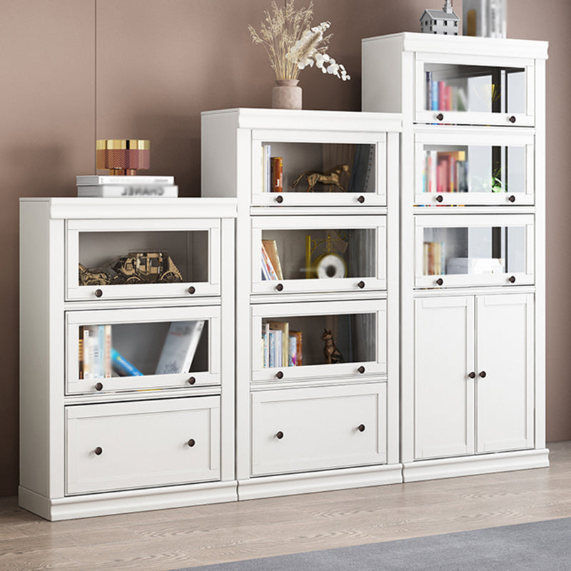 Wooden Barrister Bookcase Contemporary Closed Back Bookcase With Drawer Clearhalo 'Bookcases' 'furn' 'furn_bookcases' 'Furniture' 'furniture_bookcases' 'kitchen' 'kitchen_bookcases' 'Living Room Furniture' 'Office Furniture' 4674080