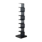 Modern Style Steel Bookshelf Vertical Closed Back Shelf Bookcase for Home 13.8"L x 13.8"W x 56.7"H Black Clearhalo 'Bookcases' 'furn' 'furn_bookcases' 'Furniture' 'furniture_bookcases' 'kitchen' 'kitchen_bookcases' 'Living Room Furniture' 'Office Furniture' 4674091