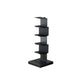 Modern Style Steel Bookshelf Vertical Closed Back Shelf Bookcase for Home 13.8"L x 13.8"W x 36.2"H Black Clearhalo 'Bookcases' 'furn' 'furn_bookcases' 'Furniture' 'furniture_bookcases' 'kitchen' 'kitchen_bookcases' 'Living Room Furniture' 'Office Furniture' 4674097