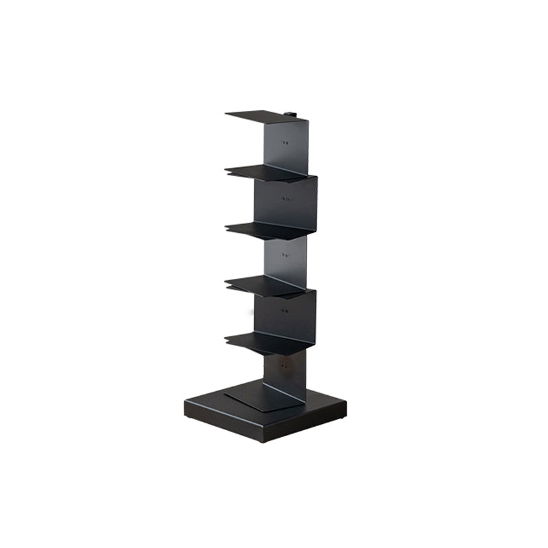 Modern Style Steel Bookshelf Vertical Closed Back Shelf Bookcase for Home 13.8"L x 13.8"W x 36.2"H Black Clearhalo 'Bookcases' 'furn' 'furn_bookcases' 'Furniture' 'furniture_bookcases' 'kitchen' 'kitchen_bookcases' 'Living Room Furniture' 'Office Furniture' 4674097