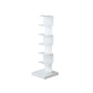 Modern Style Steel Bookshelf Vertical Closed Back Shelf Bookcase for Home 13.8"L x 13.8"W x 42.9"H White Clearhalo 'Bookcases' 'furn' 'furn_bookcases' 'Furniture' 'furniture_bookcases' 'kitchen' 'kitchen_bookcases' 'Living Room Furniture' 'Office Furniture' 4674104