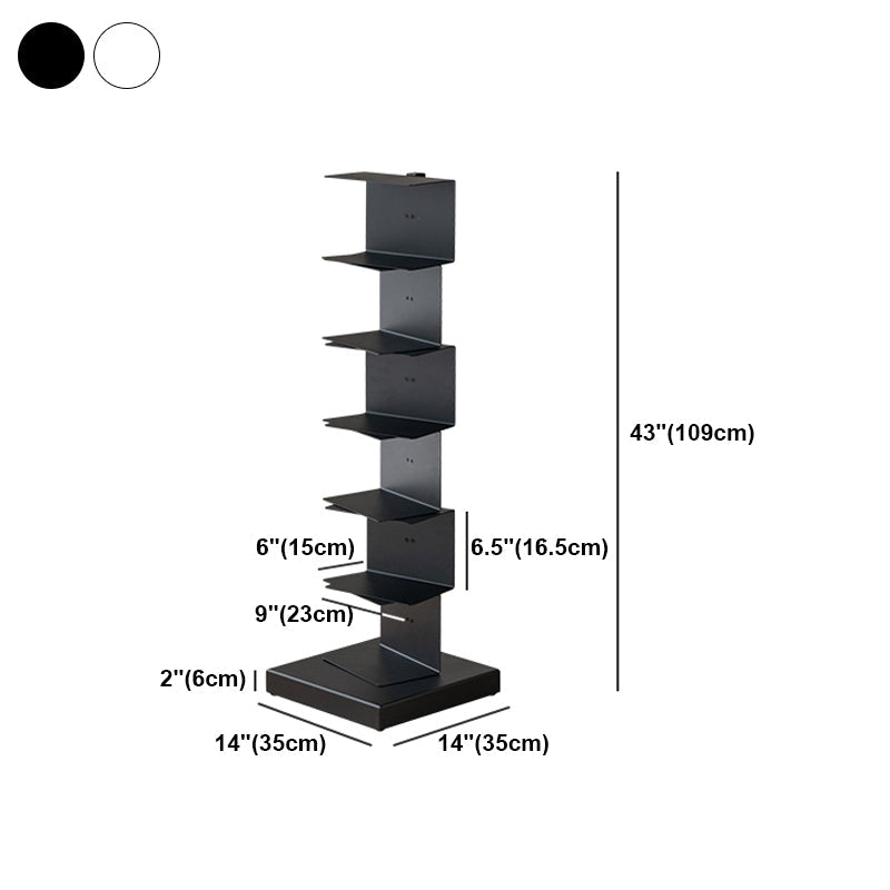 Modern Style Steel Bookshelf Vertical Closed Back Shelf Bookcase for Home Clearhalo 'Bookcases' 'furn' 'furn_bookcases' 'Furniture' 'furniture_bookcases' 'kitchen' 'kitchen_bookcases' 'Living Room Furniture' 'Office Furniture' 4674111