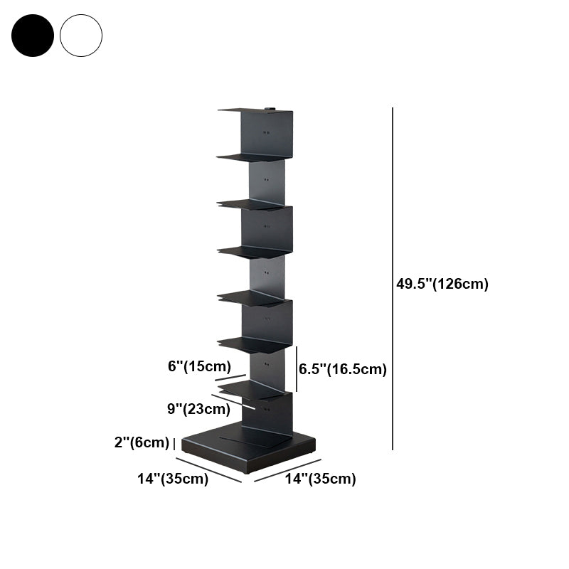 Modern Style Steel Bookshelf Vertical Closed Back Shelf Bookcase for Home Clearhalo 'Bookcases' 'furn' 'furn_bookcases' 'Furniture' 'furniture_bookcases' 'kitchen' 'kitchen_bookcases' 'Living Room Furniture' 'Office Furniture' 4674112