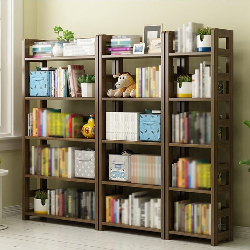 3/4/5-Shelf Modern Open Etagere Bookshelf Solid Wood Vertical Bookshelf Clearhalo 'Bookcases' 'furn' 'furn_bookcases' 'Furniture' 'furniture_bookcases' 'kitchen' 'kitchen_bookcases' 'Living Room Furniture' 'Office Furniture' 4674115