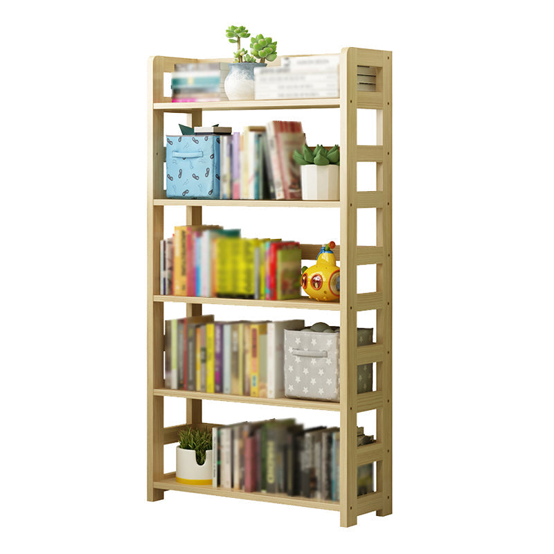 3/4/5-Shelf Modern Open Etagere Bookshelf Solid Wood Vertical Bookshelf Clearhalo 'Bookcases' 'furn' 'furn_bookcases' 'Furniture' 'furniture_bookcases' 'kitchen' 'kitchen_bookcases' 'Living Room Furniture' 'Office Furniture' 4674124