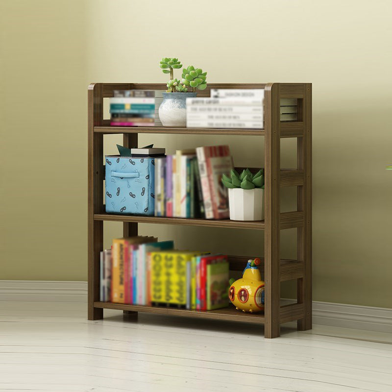 3/4/5-Shelf Modern Open Etagere Bookshelf Solid Wood Vertical Bookshelf 31.5"L x 9.8"W x 35.4"H Brown Clearhalo 'Bookcases' 'furn' 'furn_bookcases' 'Furniture' 'furniture_bookcases' 'kitchen' 'kitchen_bookcases' 'Living Room Furniture' 'Office Furniture' 4674130
