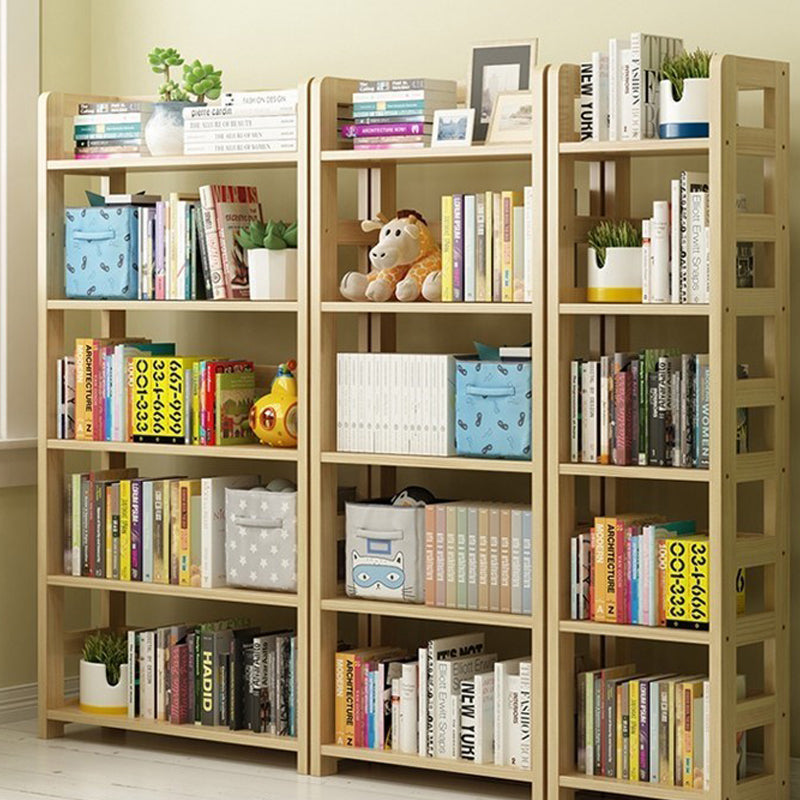 3/4/5-Shelf Modern Open Etagere Bookshelf Solid Wood Vertical Bookshelf Clearhalo 'Bookcases' 'furn' 'furn_bookcases' 'Furniture' 'furniture_bookcases' 'kitchen' 'kitchen_bookcases' 'Living Room Furniture' 'Office Furniture' 4674135