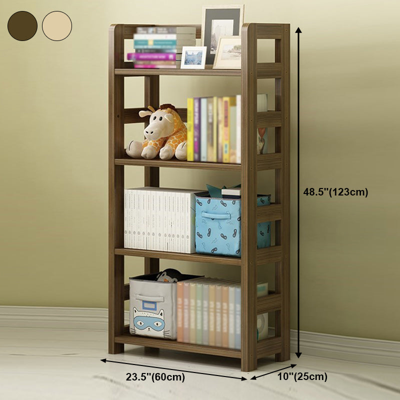3/4/5-Shelf Modern Open Etagere Bookshelf Solid Wood Vertical Bookshelf Clearhalo 'Bookcases' 'furn' 'furn_bookcases' 'Furniture' 'furniture_bookcases' 'kitchen' 'kitchen_bookcases' 'Living Room Furniture' 'Office Furniture' 4674149