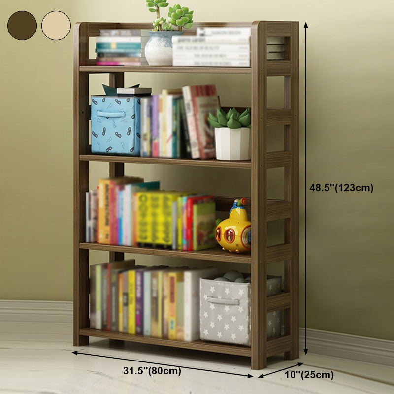 3/4/5-Shelf Modern Open Etagere Bookshelf Solid Wood Vertical Bookshelf Clearhalo 'Bookcases' 'furn' 'furn_bookcases' 'Furniture' 'furniture_bookcases' 'kitchen' 'kitchen_bookcases' 'Living Room Furniture' 'Office Furniture' 4674150