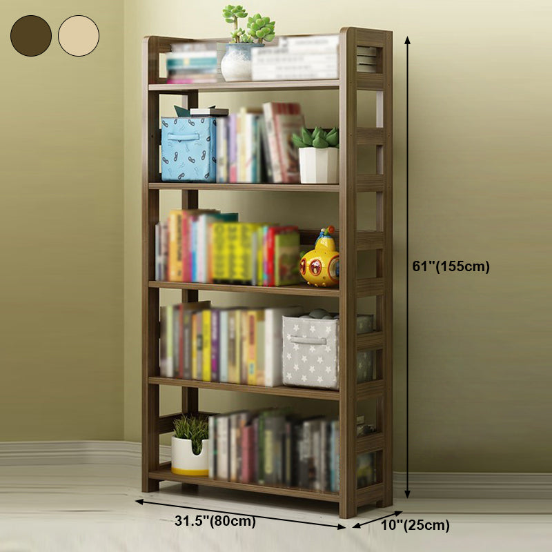 3/4/5-Shelf Modern Open Etagere Bookshelf Solid Wood Vertical Bookshelf Clearhalo 'Bookcases' 'furn' 'furn_bookcases' 'Furniture' 'furniture_bookcases' 'kitchen' 'kitchen_bookcases' 'Living Room Furniture' 'Office Furniture' 4674153