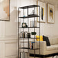 Metal Etagere Bookcase Industrial Open Back Bookshelf for Home Office Clearhalo 'Bookcases' 'furn' 'furn_bookcases' 'Furniture' 'furniture_bookcases' 'kitchen' 'kitchen_bookcases' 'Living Room Furniture' 'Office Furniture' 4674154