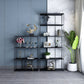 Metal Etagere Bookcase Industrial Open Back Bookshelf for Home Office Clearhalo 'Bookcases' 'furn' 'furn_bookcases' 'Furniture' 'furniture_bookcases' 'kitchen' 'kitchen_bookcases' 'Living Room Furniture' 'Office Furniture' 4674157