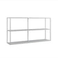 Open Rectangular Bookcase Industrial Metal Shelf for Study Room 59.1"L x 12.2"W x 32.3"H White Clearhalo 'Bookcases' 'furn' 'furn_bookcases' 'Furniture' 'furniture_bookcases' 'kitchen' 'kitchen_bookcases' 'Living Room Furniture' 'Office Furniture' 4674177